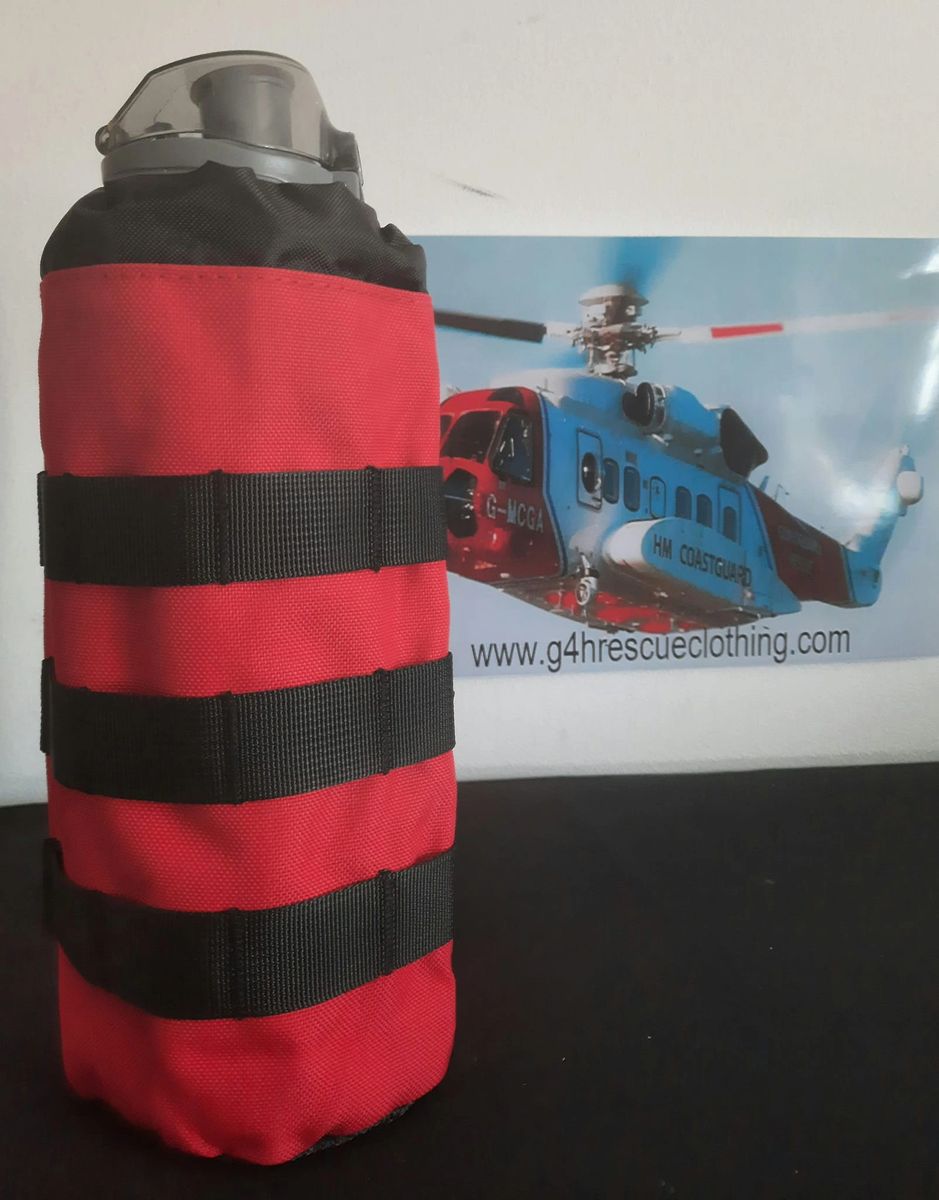 Red MOLLE nalgene water bottle pouch.